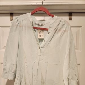 Annie Griffin mint green shirt